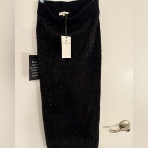 NWT Tuckernuck Black Sparkle Midi Skirt